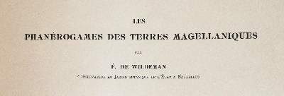 Bild Nr.1: 141-1647 Wildeman,E.de.: (Botanik)