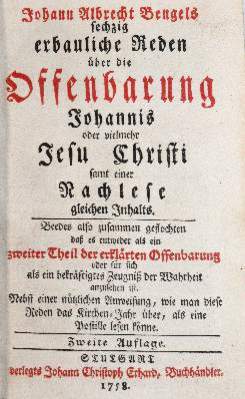 Bild Nr.1: 141-17 Bengel,J.A.: (Alte Drucke, Handschriften und Theologie)