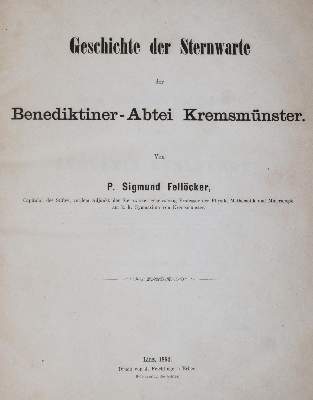 Bild Nr.1: 141-1779 Fellöcker,S.: (Verschiedene Gebiete - Varia, Astronomie, Österreich)