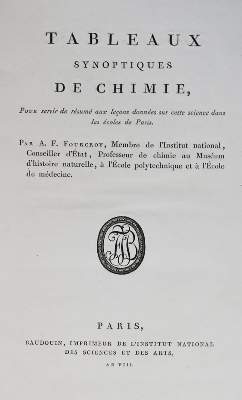 Bild Nr.1: 141-1803 Fourcroy,A.F.: (Verschiedene Gebiete - Varia, Chemie)