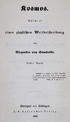 Bild Nr.1: 141-1847 Humboldt,A.v.: (Verschiedene Gebiete - Varia)