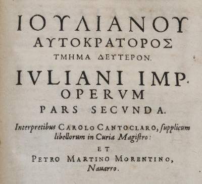 Bild Nr.3: 141-185 Julianus.: (Alte Drucke, Handschriften und Theologie)
