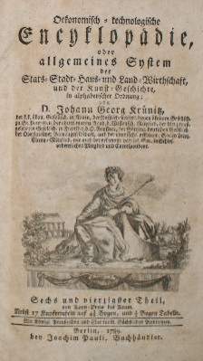 Bild Nr.1: 141-1863 Krünitz,J.G.: (Verschiedene Länder - Geschichte)