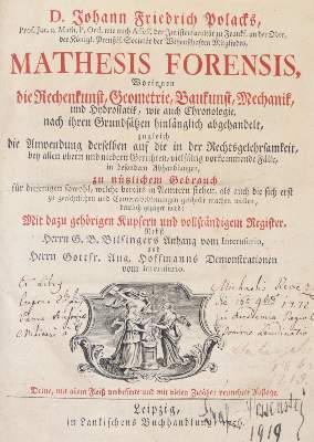 Bild Nr.1: 141-1910 Polack,J.F.: (Verschiedene Gebiete - Varia, Mathematik)