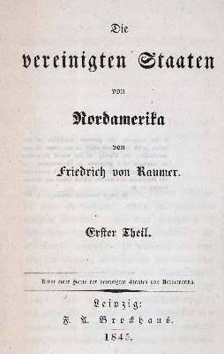 Bild Nr.1: 141-1999 Raumer,F.v.: (Amerika)