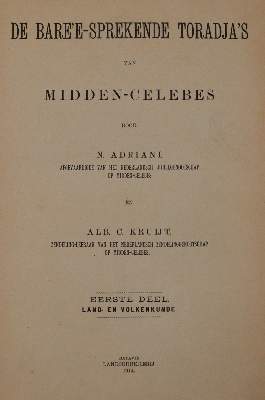 Bild Nr.1: 141-2013 Adriani,N. u. A.C.Kruijt.: (Asien)