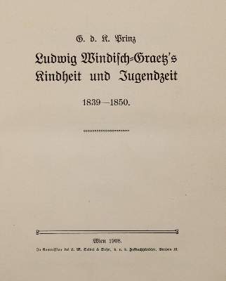 Bild Nr.3: 141-2086 Windisch-Graetz,L.: (Deutschland, Einband)