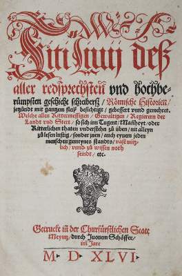 Bild Nr.1: 141-210 Livius,T.: (Alte Drucke, Handschriften und Theologie)
