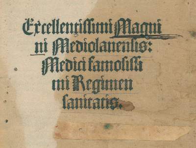 Bild Nr.1: 141-218 Magninus Mediolanensis.: (Alte Drucke, Handschriften und Theologie)