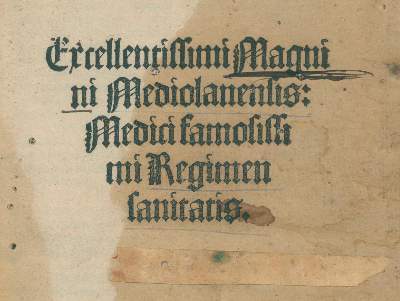 Bild Nr.2: 141-218 Magninus Mediolanensis.: (Alte Drucke, Handschriften und Theologie)