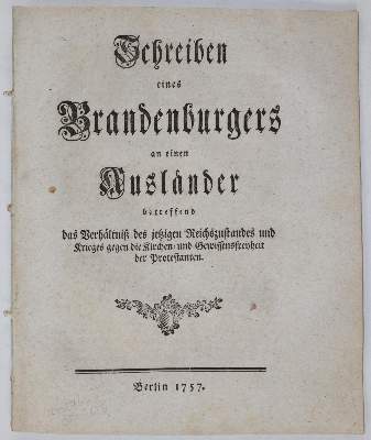 Bild Nr.22: 141-2182 Gründlicher Beweis,: (Deutschland, Siebenjähriger Krieg, Vier Schriften)