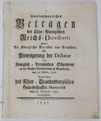 Bild Nr.22: 141-2187 Lincker von Lutzenwick,(J.F.).: (Deutschland, Siebenjähriger Krieg, Vier Schriften)
