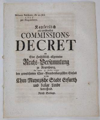 Bild Nr.21: 141-2194 (Thurn und Taxis,A.v.).: (Deutschland, Siebenjähriger Krieg, Vier Schriften)