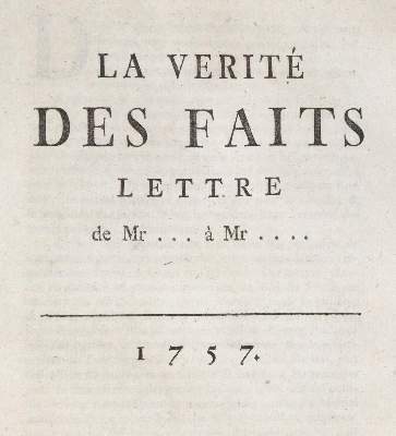 Bild Nr.1: 141-2198 Verite des faits, La.: (Deutschland, Siebenjähriger Krieg, Vier Schriften)