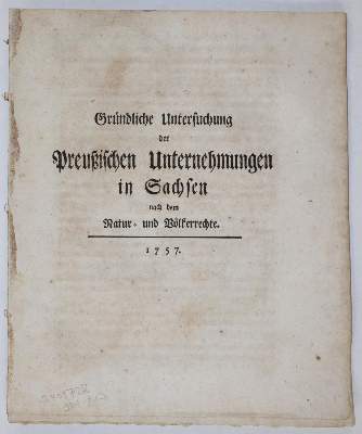 Bild Nr.22: 141-2198 Verite des faits, La.: (Deutschland, Siebenjähriger Krieg, Vier Schriften)
