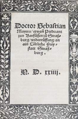 Bild Nr.1: 141-227 Mayer (Meyer),S.: (Alte Drucke, Handschriften und Theologie)