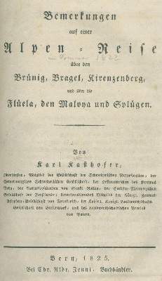 Bild Nr.2: 141-2312 Kasthofer,K.: (Verschiedene Länder - Geschichte, Alpen und Alpinismus)