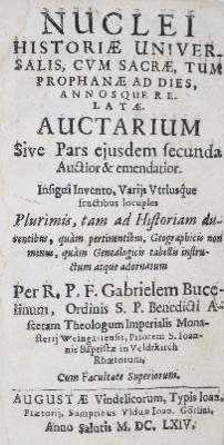 Bild Nr.1: 141-2354 Bucelinus,G.: (Verschiedene Länder - Geschichte)