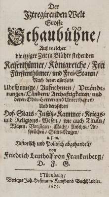 Bild Nr.2: 141-2365 Franckenberg,F.L.v. (d.i. B.v.Zech).: (Verschiedene Länder - Geschichte)
