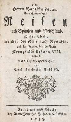Bild Nr.1: 141-2389 Labat,(J.B.).: (Verschiedene Länder - Geschichte)