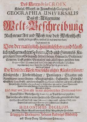 Bild Nr.1: 141-2390 La Croix,A.P.de: (Verschiedene Länder - Geschichte)