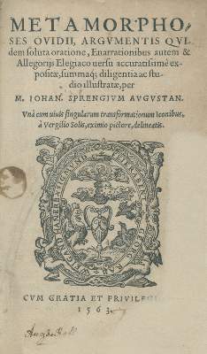 Bild Nr.1: 141-245 Ovidius,N.P.: (Alte Drucke, Handschriften und Theologie)