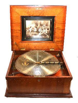 Bild Nr.1: 141-2507 Polyphon mit 34: (Varia, Musikinstrumente)