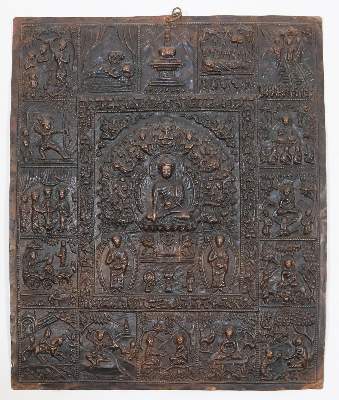 Bild Nr.1: 141-2625 Thangka Relief,: (Asiatika, Thangkas)