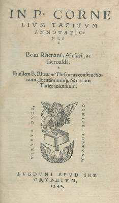 Bild Nr.1: 141-270 Rhenanus,B.: (Alte Drucke, Handschriften und Theologie)