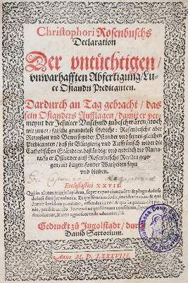 Bild Nr.2: 141-273 Rosenbusch,C.: (Alte Drucke, Handschriften und Theologie)