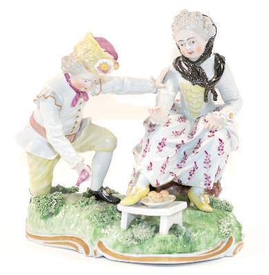 Bild Nr.1: 141-2734 Genrefigurengruppe: (Porzellan u. Keramik, Frankenthal)