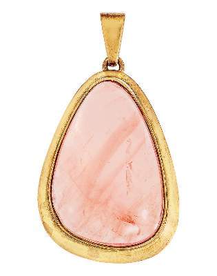 Bild Nr.1: 141-2771 Collieranhänger mit Rosenquarz.: (Schmuck, Anhänger)