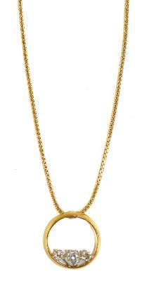 Bild Nr.1: 141-2772 Diamantanhänger an Kette.: (Schmuck, Anhänger)