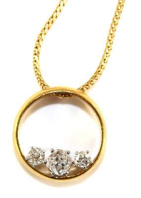 Bild Nr.2: 141-2772 Diamantanhänger an Kette.: (Schmuck, Anhänger)