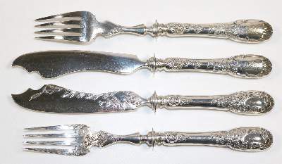 Bild Nr.3: 141-2893 Heilbronn, Fischbesteck.: (Silber, Versilbertes)