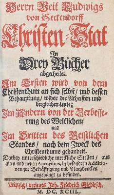 Bild Nr.1: 141-291 Seckendorff,V.L.v.: (Alte Drucke, Handschriften und Theologie)