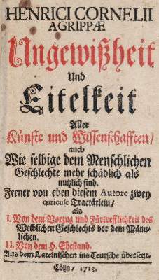 Bild Nr.1: 141-3 Agrippa von Nettesheim,H.C.: (Alte Drucke, Handschriften und Theologie)