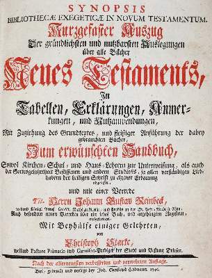 Bild Nr.1: 141-303 Starke,Ch. u.J.G.Reinbeck.: (Alte Drucke, Handschriften und Theologie)