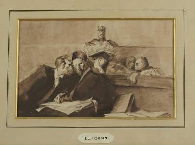 Bild Nr.1: 141-3077 Gerichtsszene.: (Varia, Juridica und Kriminologie)