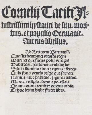 Bild Nr.1: 141-312 Tacitus,C.: (Alte Drucke, Handschriften und Theologie)