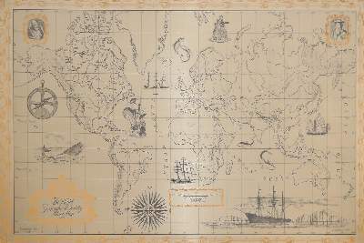 Bild Nr.1: 141-3386 Weltkarte.: (Ausland, Weltkarten)