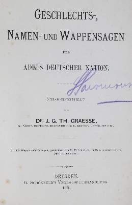 Bild Nr.1: 141-342 Graesse,J.G.T.: (Genealogie und Heraldik)