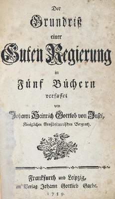 Bild Nr.1: 141-351 Justi,J.H.G.v.: (Politik und Staatswissenschaften)