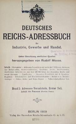 Bild Nr.1: 141-355 Deutsches Reichs-Adressbuch: (Wirtschaft)