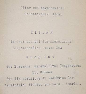 Bild Nr.2: 141-372 Troeltsch,E. (Übers. u. geschrieben).: (Freimaurerei)