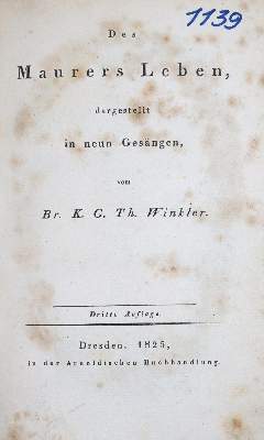 Bild Nr.1: 141-373 Winkler,K.G.T.: (Freimaurerei)