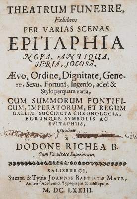 Bild Nr.1: 141-4 (Aicher, O.; pseud:) Dodone Richea.: (Alte Drucke, Handschriften und Theologie)