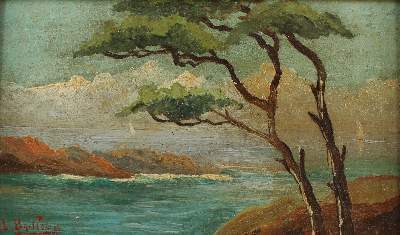 Bild Nr.1: 141-4059 Mittelmeerlandschaft.: (Künstlergraphik)