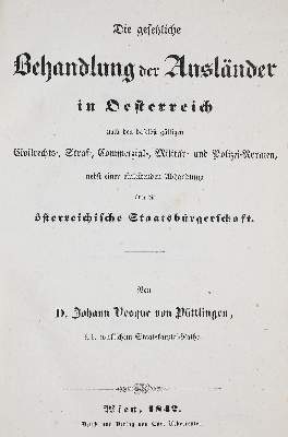 Bild Nr.1: 141-410 Vesque von Püttlingen,J.: (Juridica und Kriminologie, Österreich)