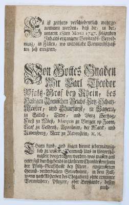 Bild Nr.10: 141-413 Churfürstlich Pfalz Bey Rhein,: (Juridica und Kriminologie, Pfalz)